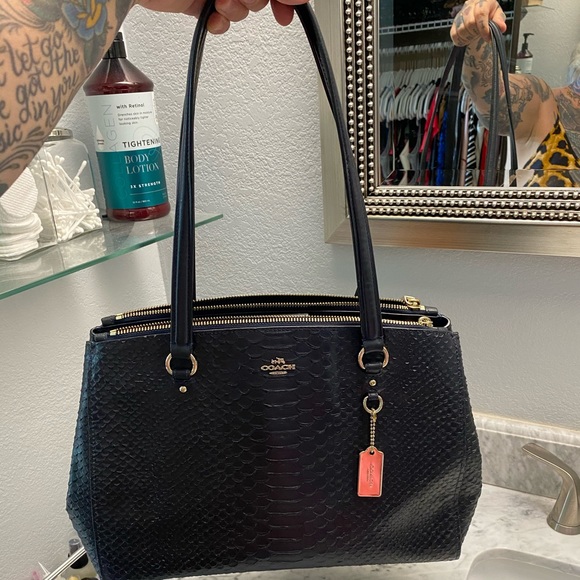 Coach Handbags - Rare Navy Alligator Leather Coach Purse